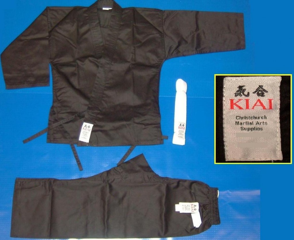 KIAI Karate /Hapkido Uniform Black Christchurch Martial Arts