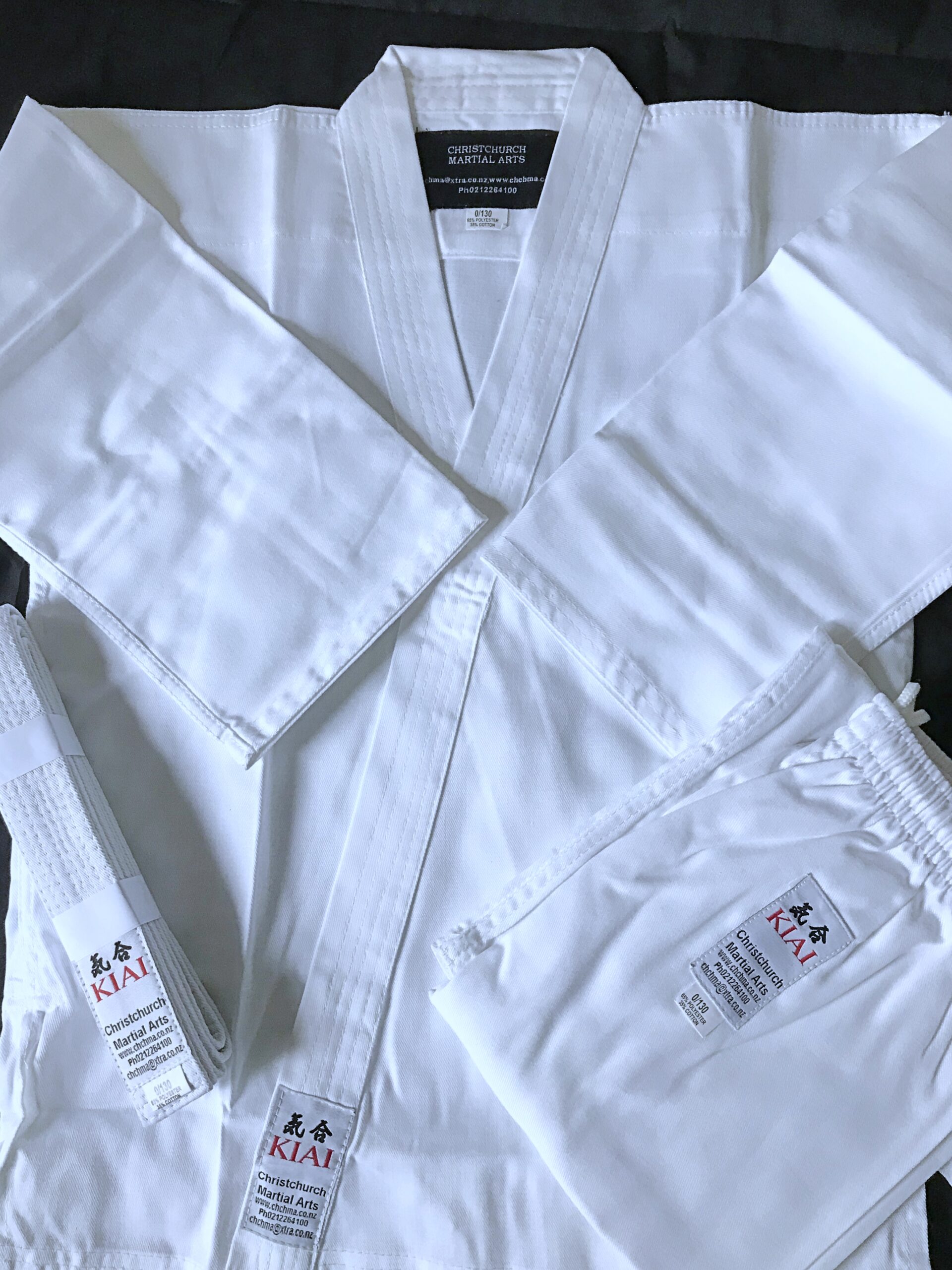 Karate Gi / Uniform 7oz White Christchurch Martial Arts